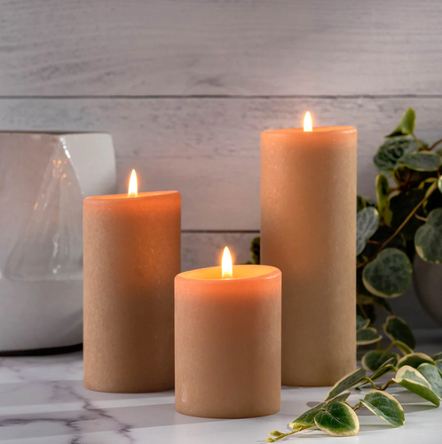 Lucid Pillar Candles - Khaki