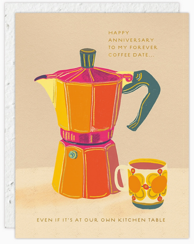 Happy Anniversary to my forever coffee date | Seedlings Plantable Card