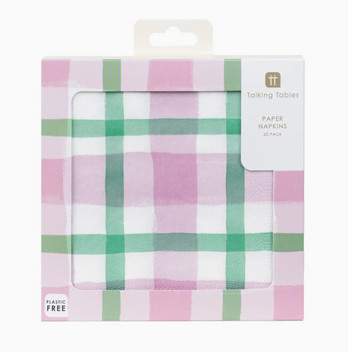 Pink and Green Napkin