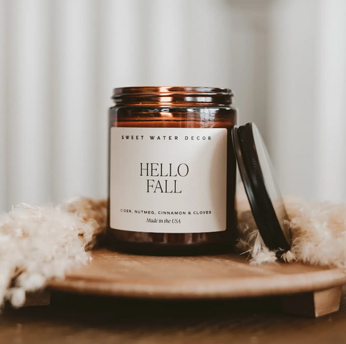 Hello Fall Candle