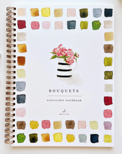 Bouquets Watercolor Workbook