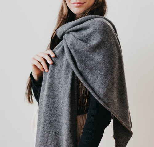 Cashmere Wrap - Charcoal