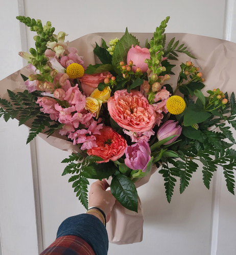 Bright + Colorful Wrapped Bouquet