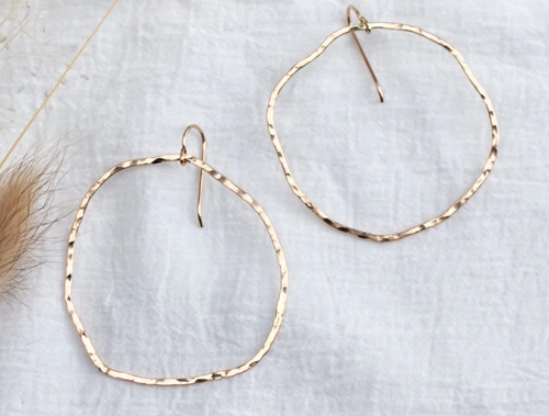 Organic Hoops 14k Gold Fill | Amanda Michelle